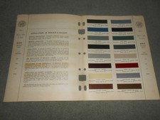 1949 Chrysler Paint Color Chips Brochure Original Chrysler Service Bulletin