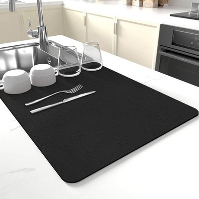 Dish Drying Mat for Kitchen Counter,Drying Mat for Dish Rack,Absorbent Hide S