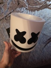 DJ Marshmello Led Light Up White Halloween Treat Bucket Tested WORKING