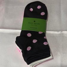 Kate spade socks 3 pairs short socks pink black and white