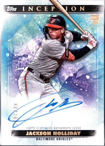 Jackson Holliday 2024 Topps Inception RC Rookie Patch Auto Aqua 