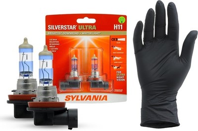 SYLVANIA - H11 SilverStar Ultra plus Free Installation Gloves - High Performance