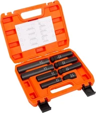 Spline Socket Set, 8Pc Spline Lug Nuts Key Kit for 5, 6, 7, 12 10 Point Lug Nut