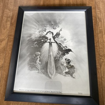 Framed 8x10 Photo Gandalf  Lord Of The Rings  Frodo Sam Hobbit 1978