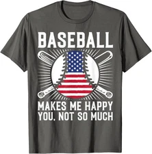 American Flag Baseball Team Gift Cute Sport Unisex T-Shirt