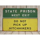 Vintage State Prison Exit Warning Style Tin Metal Signs Home Décor 8x12