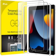 JETech Screen Protector for iPad 10.2-Inch, 2021/2020/2019 Model , 2-Pack