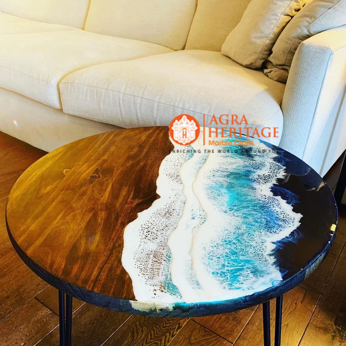 Beach wood coffee sale table
