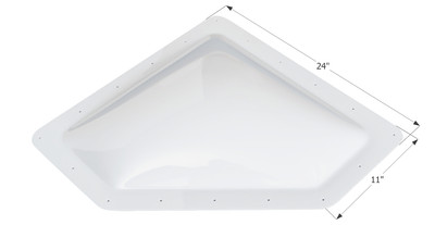 Icon 01865 RV Skylight NSL208 - 20'' x 8'' x 4'', White