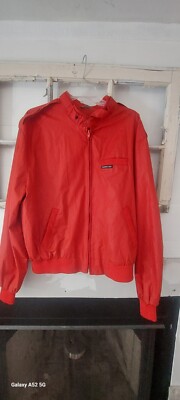 Vintage 80'S Members Only Red Jacket Classic Cafe Racer Men's Large Red