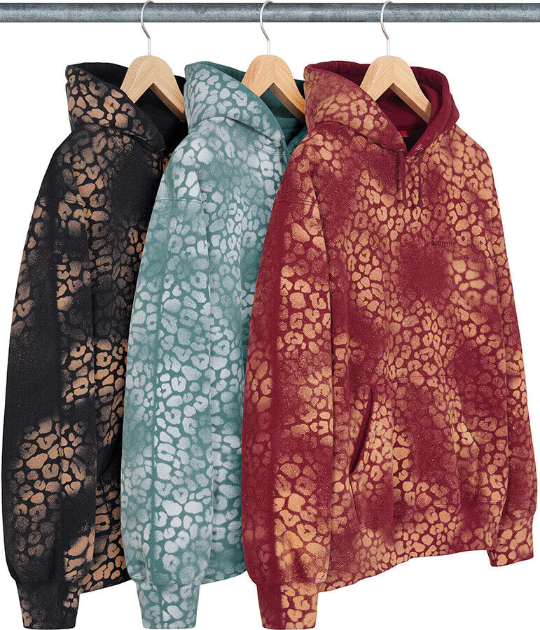 Supreme Bleached Leopard Hooded Sweatshirt FW21 (FW21SW64 Supreme Bleached Leopard Hooded Sweatshirt FW21 (FW21SW64