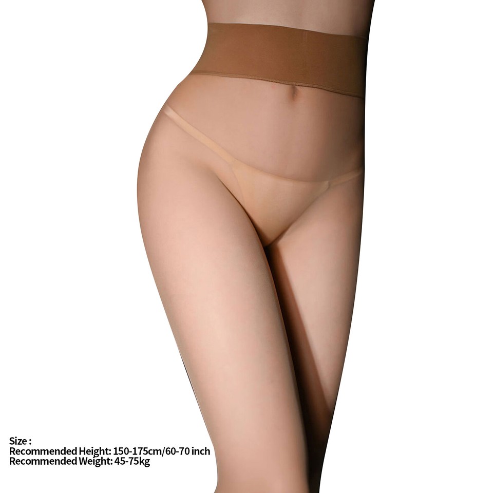 Women's Ultra-Thin Breathable Pantyhose - Seamless Crotch, High Stockings, One Size (75% Nylon/25% Spandex)