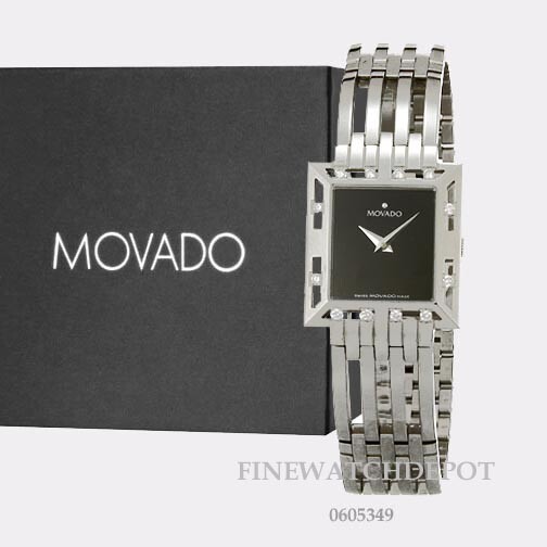 Authentic Movado Ladies ESPERANZA Square Dial Stainless  display picture 1