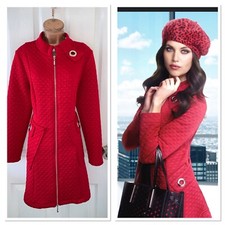 Frank Lyman Ruby Red Zipped Coat Uk Size 14