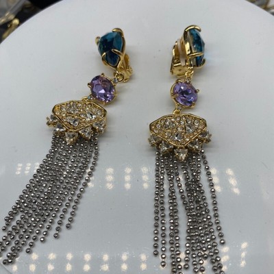 Trend Gem Tassel Long Ear Clip For Women by Alexis Bittar