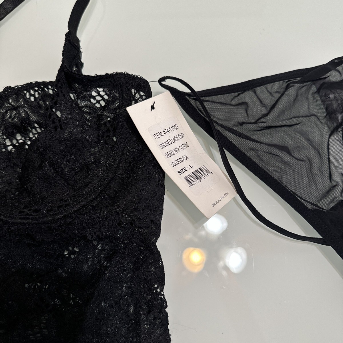 New OH LA LA CHERI Valentine Babydoll Chemise Lace Chemise