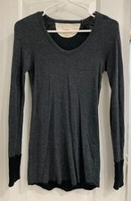 Fair Condition Aritzia Wilfred Free Long Sleeve Scoop Neck Grey Shirt Size Small