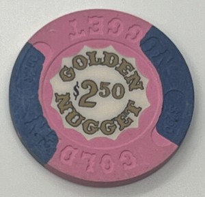 Golden Nugget $2.50 Casino Chip - Atlantic City New Jersey 1980-1986