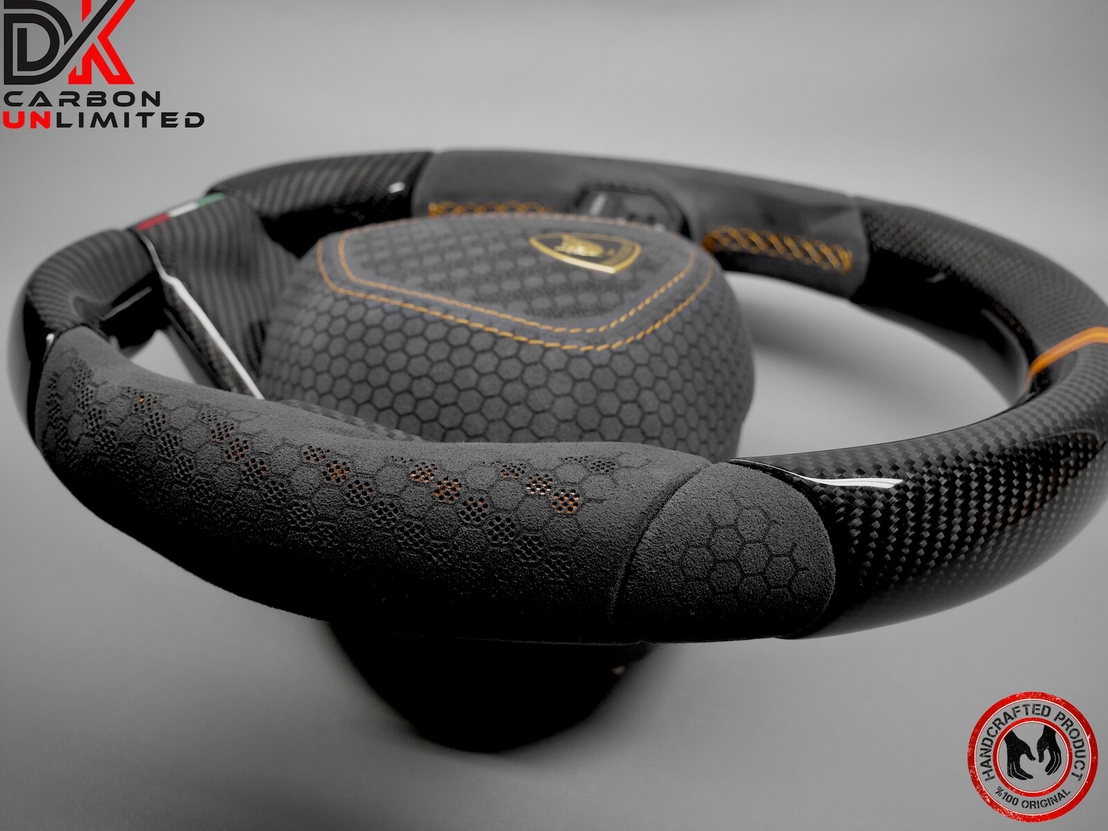 Lamborghini Aventador LP700 LP740 LP750 SVJ63 Alcantara Carbon Steering Wheel v3