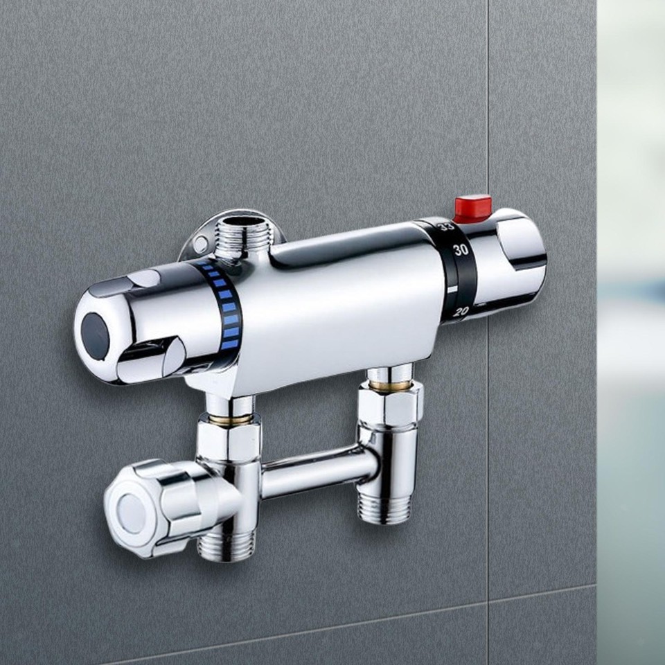 Thermostatic Shower Faucet Valve with Solar Water Heater Water Inlet