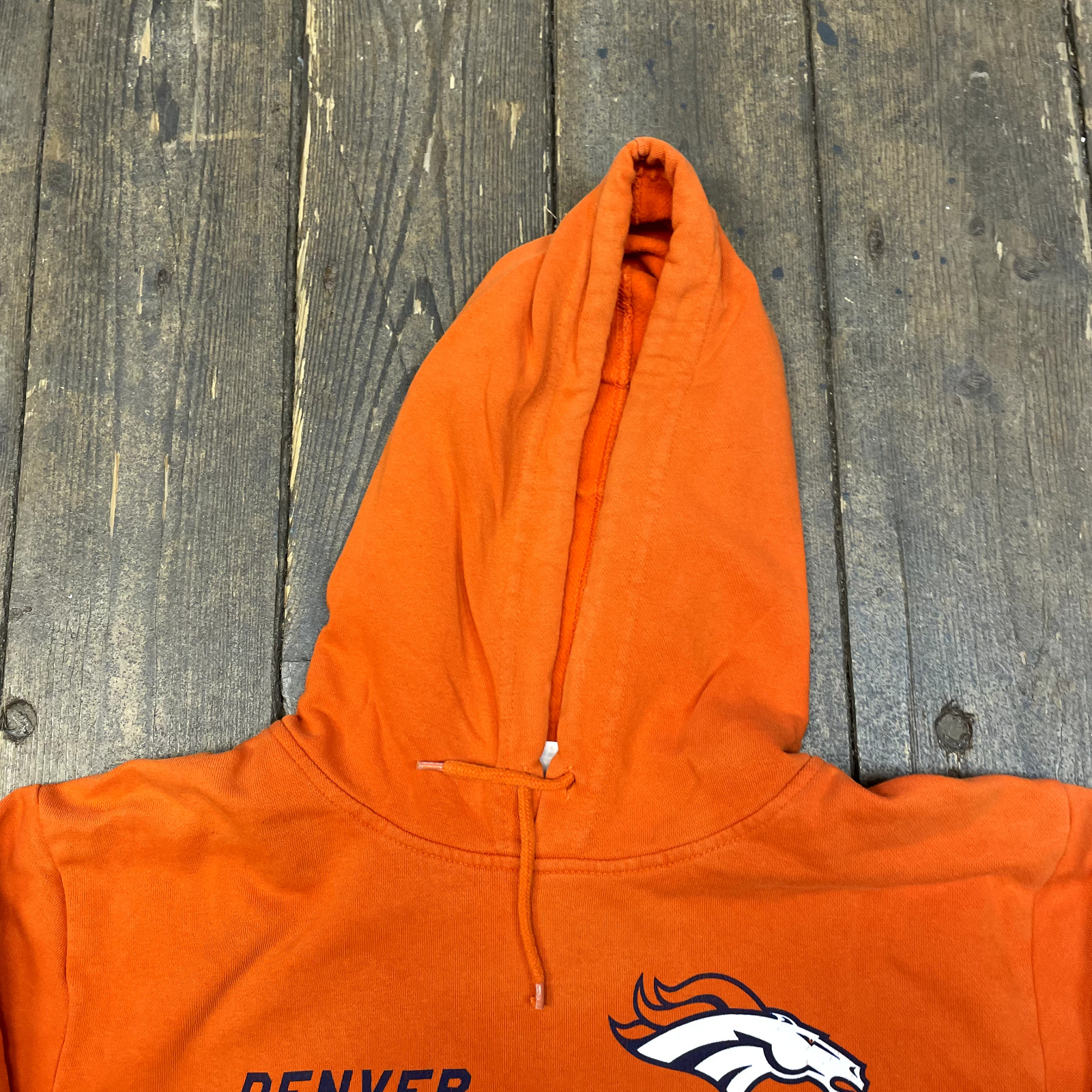 Denver Broncos NFL Hoodie Mens Vintage Y2K Football Hoodie, Orange, Large image 7
