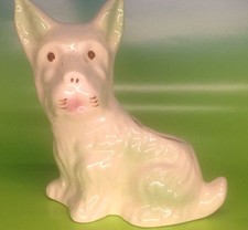 Vintage Scottish or Westland Terrier White Dog Figural Planter VGC