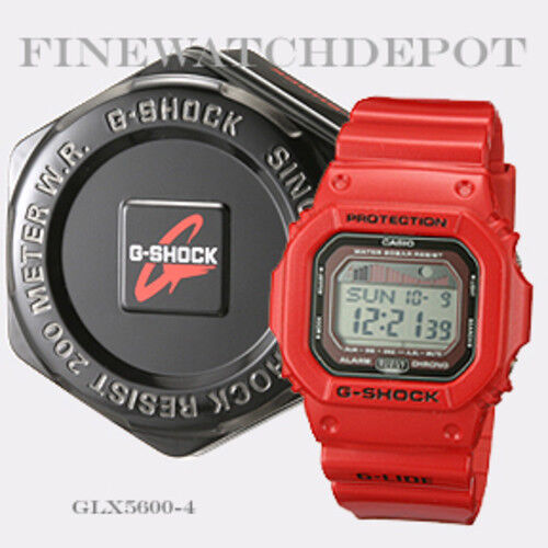 casio red digital watch