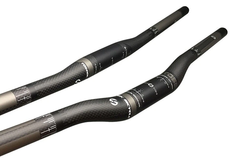 TOSEEK Carbon Fiber Handlebar XC Mountain Bike Flat Bar Rise Bar 31.8*580-760mm - Image 2 of 4