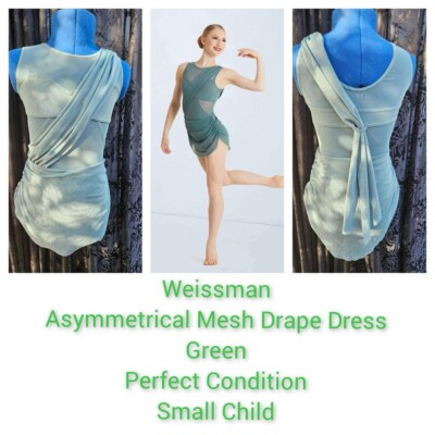 weissman asymmetrical mesh drape dress The Asymmetrical Drape Dress