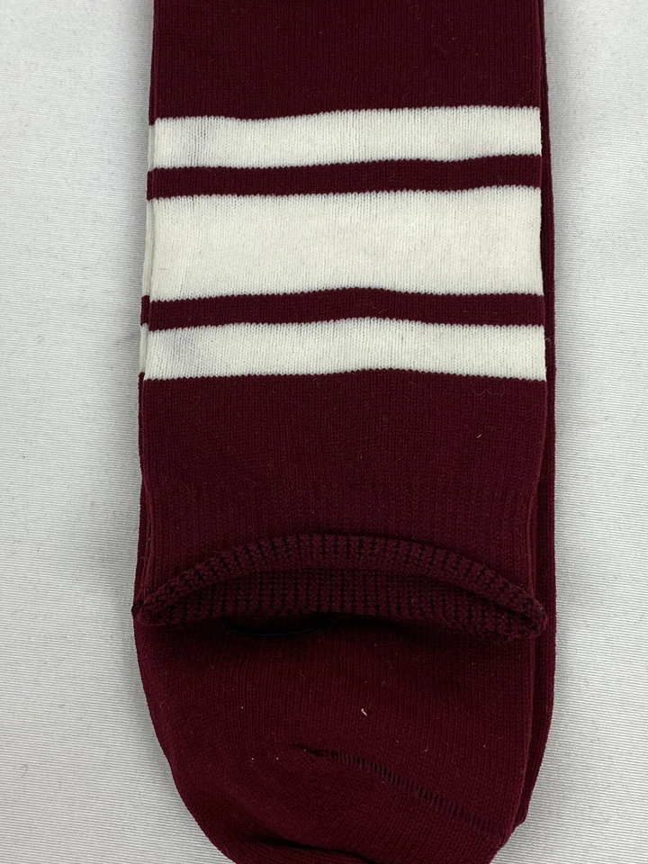 Calcetines de animadora vintage Hanes para mujer talla 8-11 granate hasta la rodilla Beverly Jane Foto 3 de 4