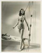 The Root Of All Evil 1947 UK 8 x 10 Photo Hazel Court Sexy Satin Latex Swim Suit