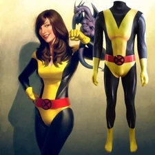 X-Men Kitty Pryde Print Jumpsuit Shadowcat Bodysuit Costume Cosplay Halloween