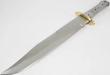 15" Bowie Full Tang Blank Custom Knife Making Skinning Hunting Blade Brass Guard