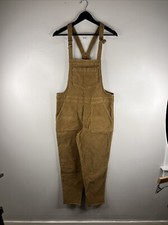 Aerie Overalls Adult Small Brown Corduroy Bob Skinny Ankle Women A93