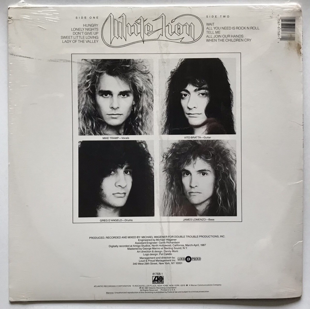 White Lion - Pride - 1987 - Vinyl LP SEALED w/ Hype Sticker