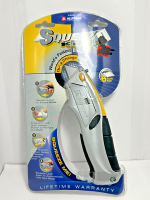 Alltrade 150003 BOX CUTTER Squeeze Craft Knife Ergonomic Easy Blade Removal