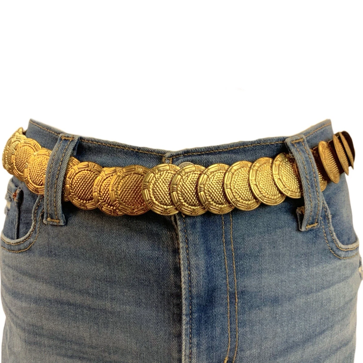 Gold Stretch Belts for Women for sale | eBay display picture 3