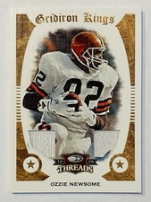 2009 Donruss Threads Ozzie Newsome Gridiron Kings 224/250 HOF Game Worn Patch!