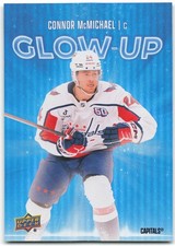 2025-26 Upper Deck Series 2 Glow Up #GU-10 Connor McMichael Washington Capitals