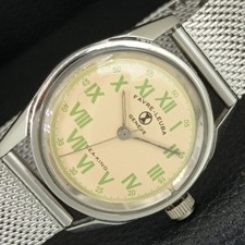 VINTAGE FAVRE LEUBA SEA KING HAND-WINDING SWISS MENS CREAM DIAL WATCH a708493-1