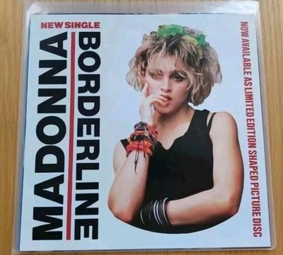 MADONNA BORDERLINE UK SHAPED PICTURE DISC PROMO DISPLAY FLAT 1986 ULTRA RARE