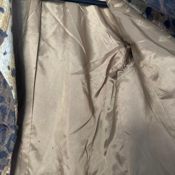 Blazer retro Linda Allard vintage años 90 estampado animal para mujer talla 12 mezcla de lana Foto 4 de 4