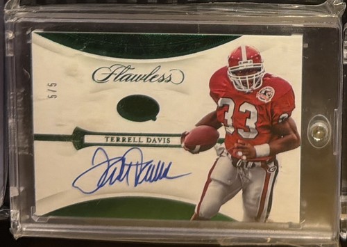 Panini Flawless Terrell Davis Auto Autograph Serial Numbered 5/5 Broncos NFL