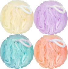 Bath Loofah Sponge Body Scrubber Shower Sponge Exfoliating Mesh Pouf Shower B...