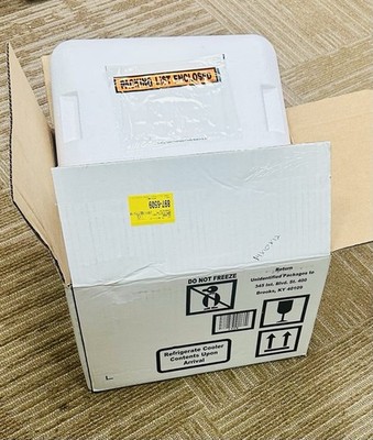 Styrofoam Insulated Cooler Shipping Box 12x10x14