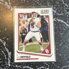 Panini 2018 Score Baker Mayfield Rookie #351 Oklahoma Sooners Football Card. rookie card picture