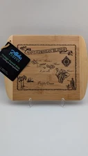 Lazer Engraved Aloha Bamboo Hawaiian Islands Map  Cutting & Serving Board
