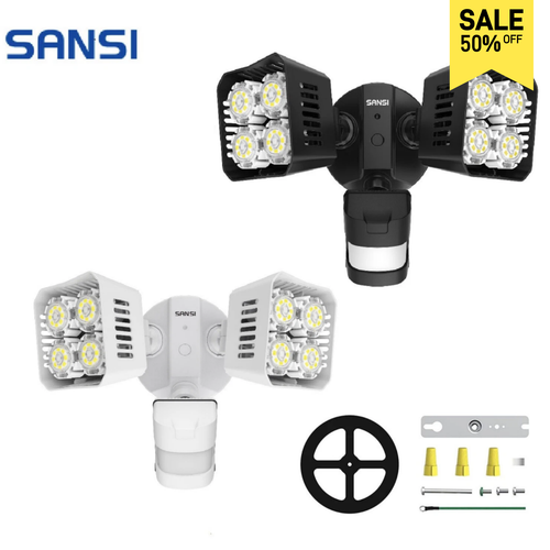 SANSI LED Security Lights Motion Sensor 3400lm 30W Outdoor Garage Floodlight - 第 1/15 張圖片
