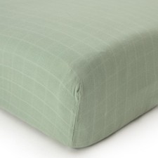 Organic Muslin Fitted Crib - Organic Crib for Standard Crib and Mattresses, S...