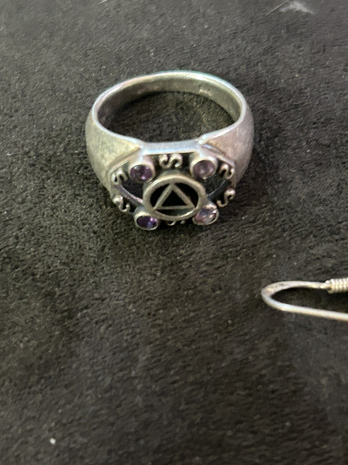 Narcotics Anonymous sterling silver amethyst ring… - image 5